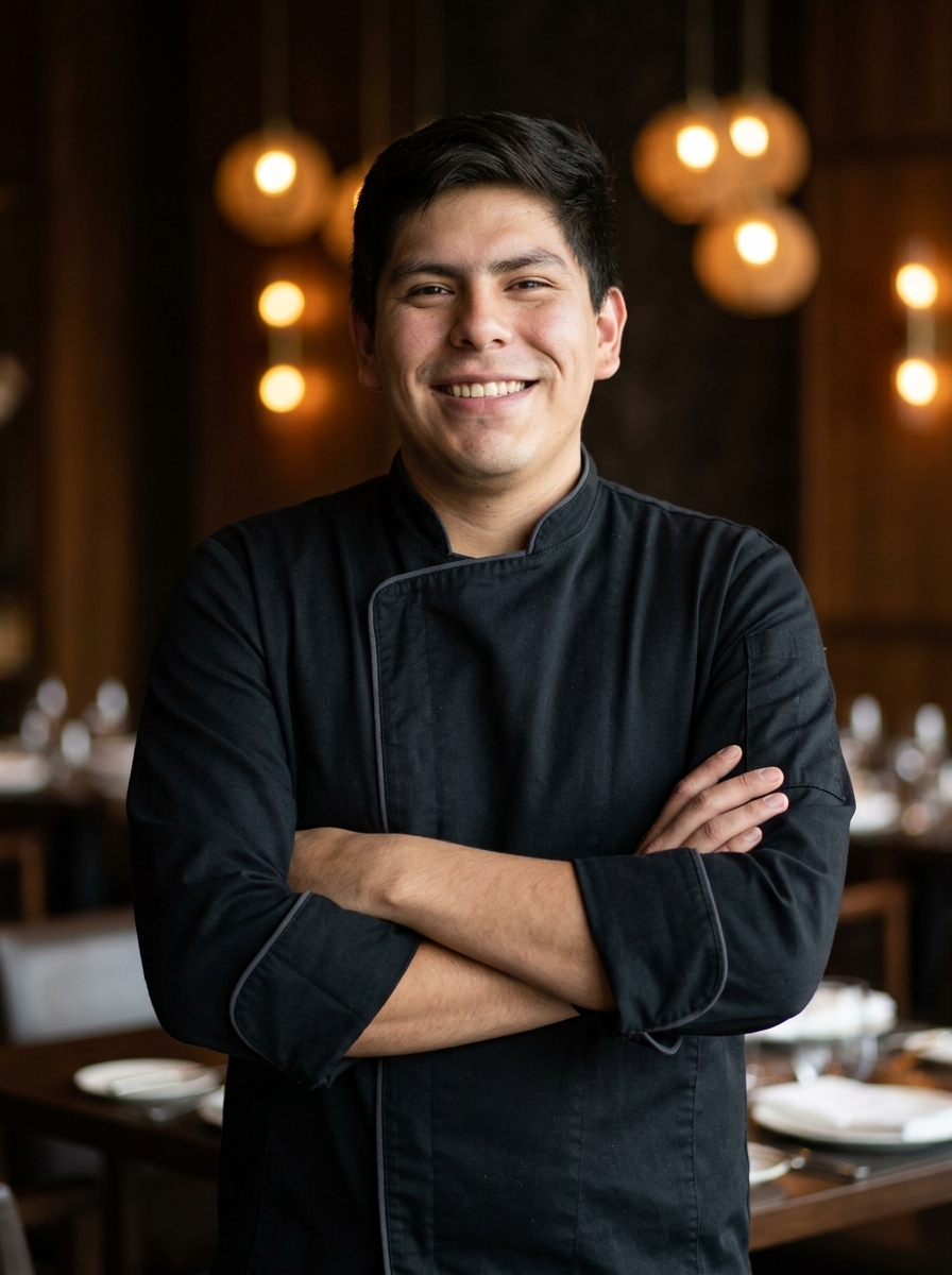 Chef Mario Alberto González Romero - Retrato oficial en filipina ejecutiva